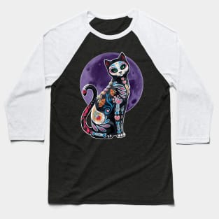 skull cat Baseball T-Shirt